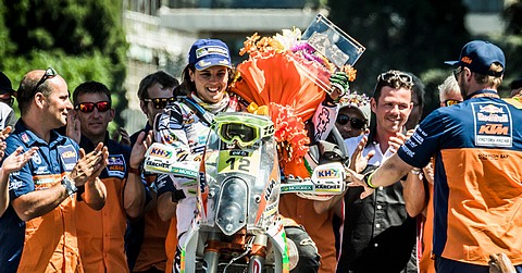 Dakar 2016 Sanz finish